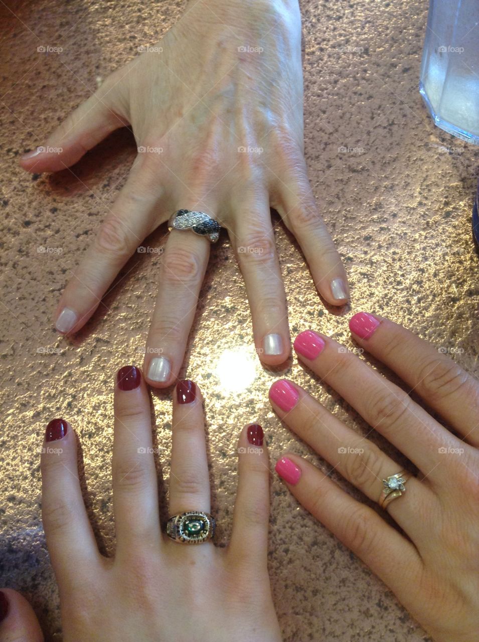 On a hot summer's morn, three ladies (a mom, god mom, and me) went on our way to the spa for a manicure and pedicure. This was the beautiful outcome

