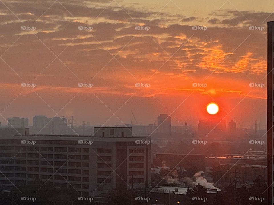 A sunrise in Toronto