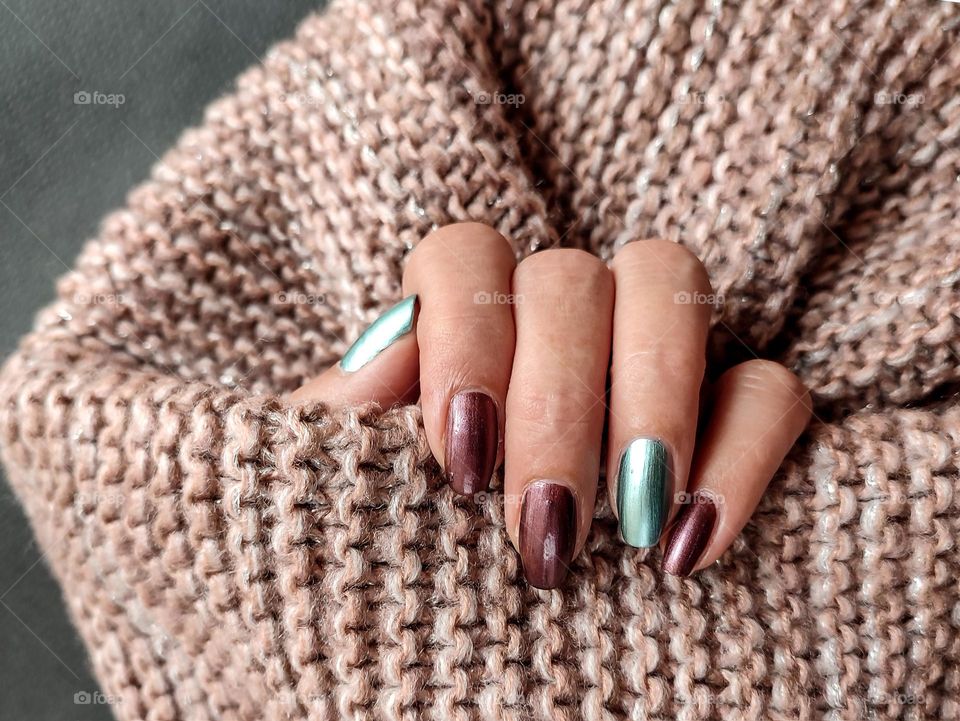 Woman beautiful nails