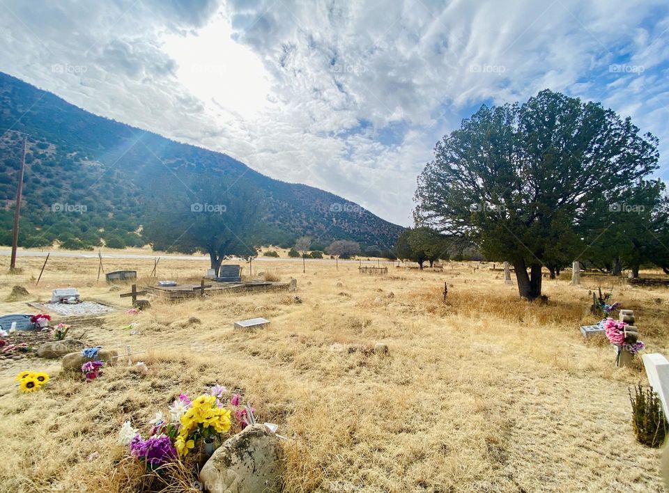 Old Cemetery in mountains of New Mexico