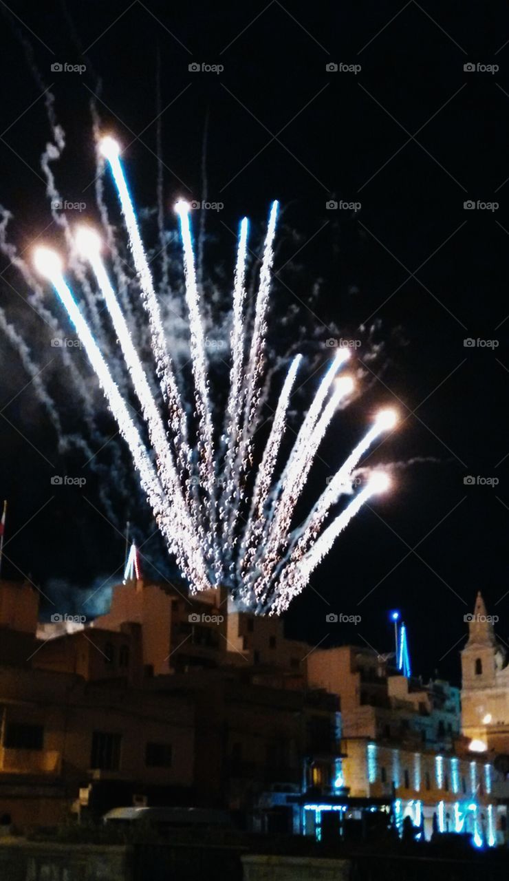 Fireworks, Malta. Night Lights
