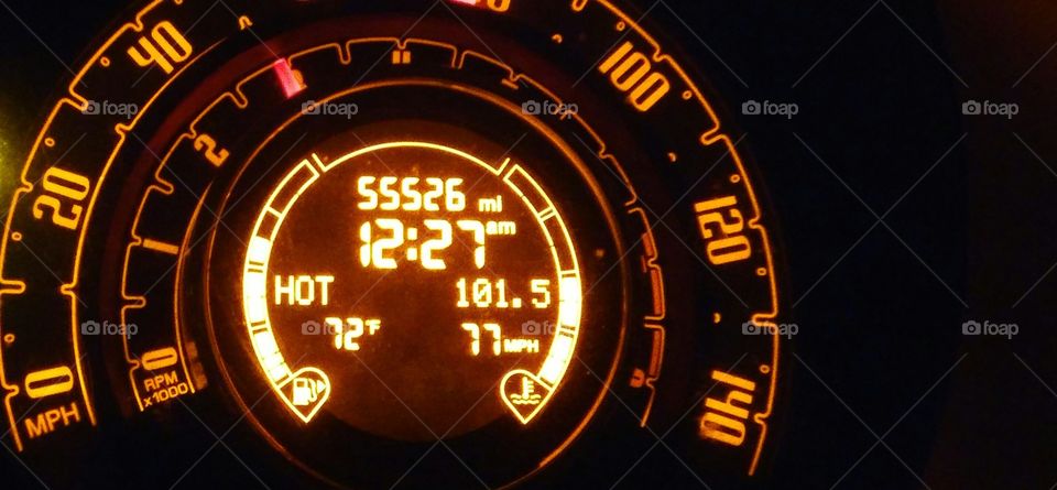 speedometer in a Fiat 2013