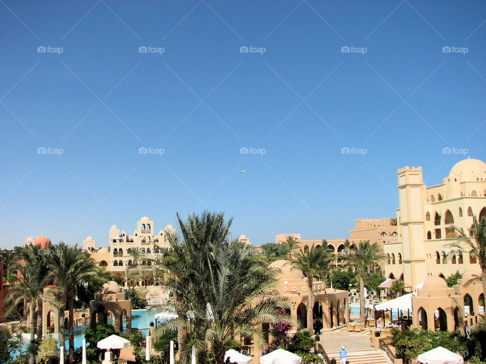 Hurghada resort architecture in Egypt
