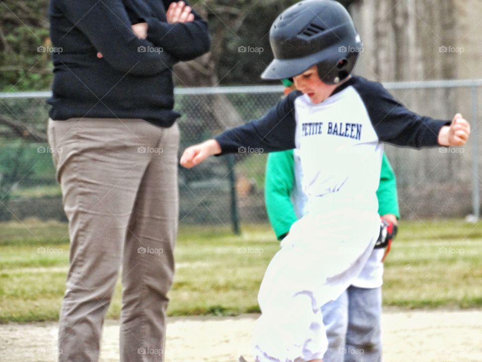 Little League Baseball. Kids Playing American Little League Baseball
