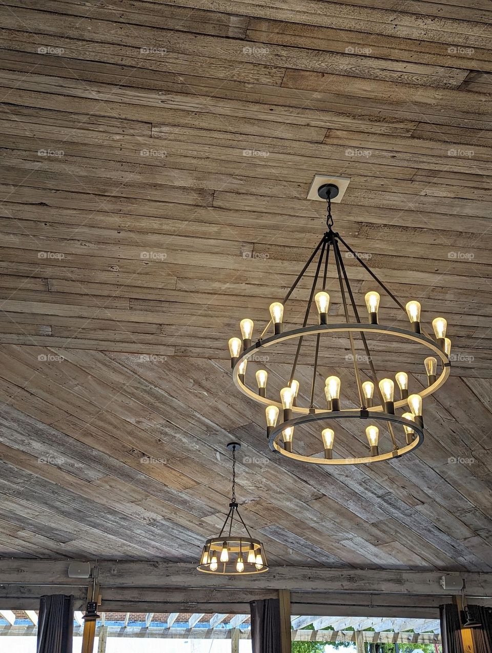 cafe ceiling rustic chic chandelier and barn wood ceiling wood plank ceiling beadboard ceiling tongue and groove ceiling unique light fixtures