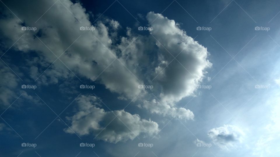 Blue sky with lovely Clouds all bluish