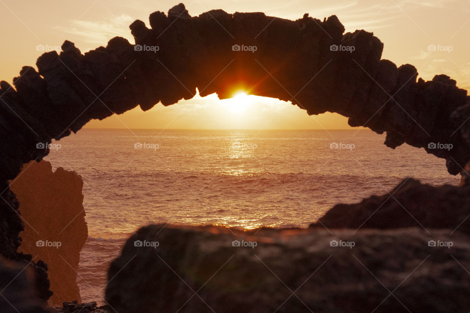 Sunset on the island of El Hierro, Canary Islands