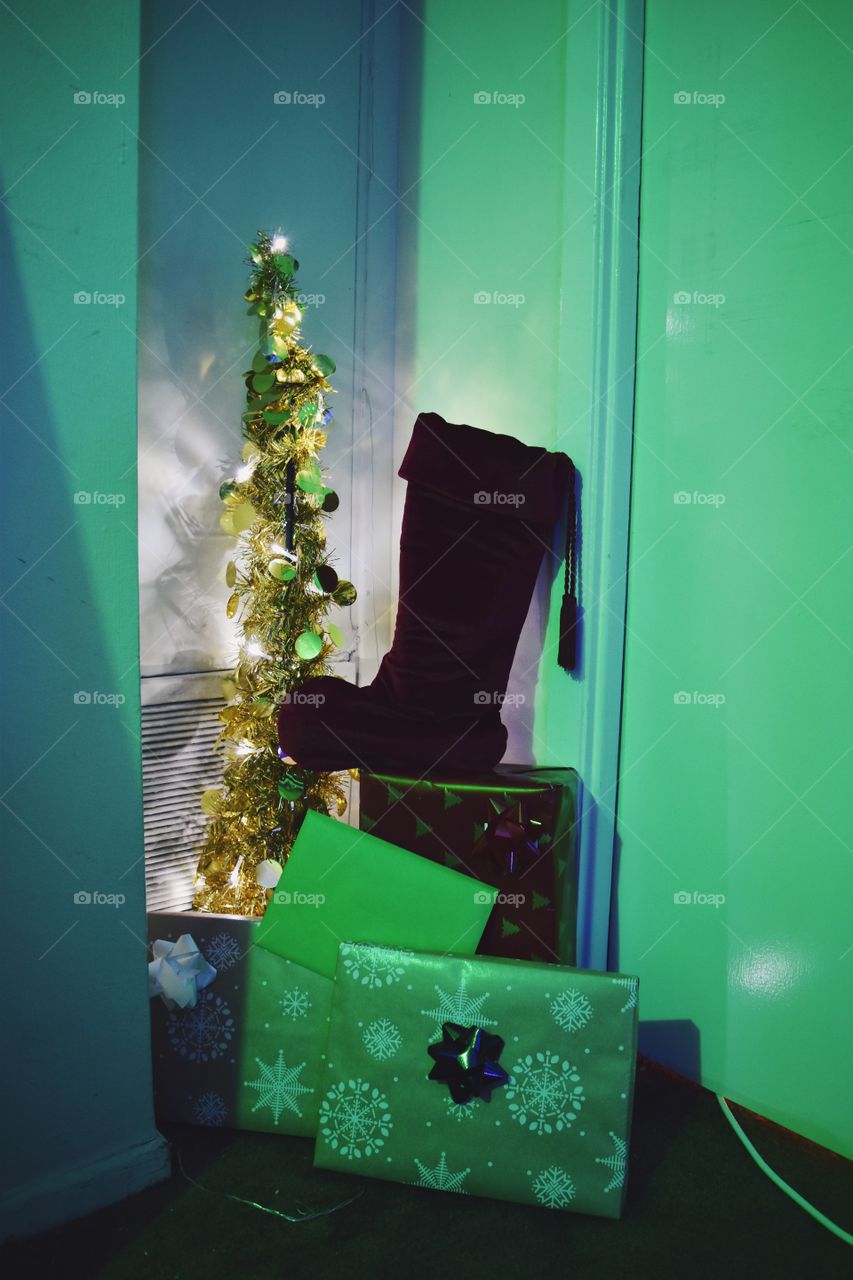 My dorm Christmas corner 