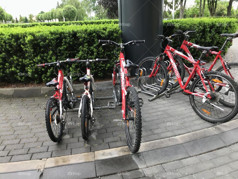 Red bicycles 