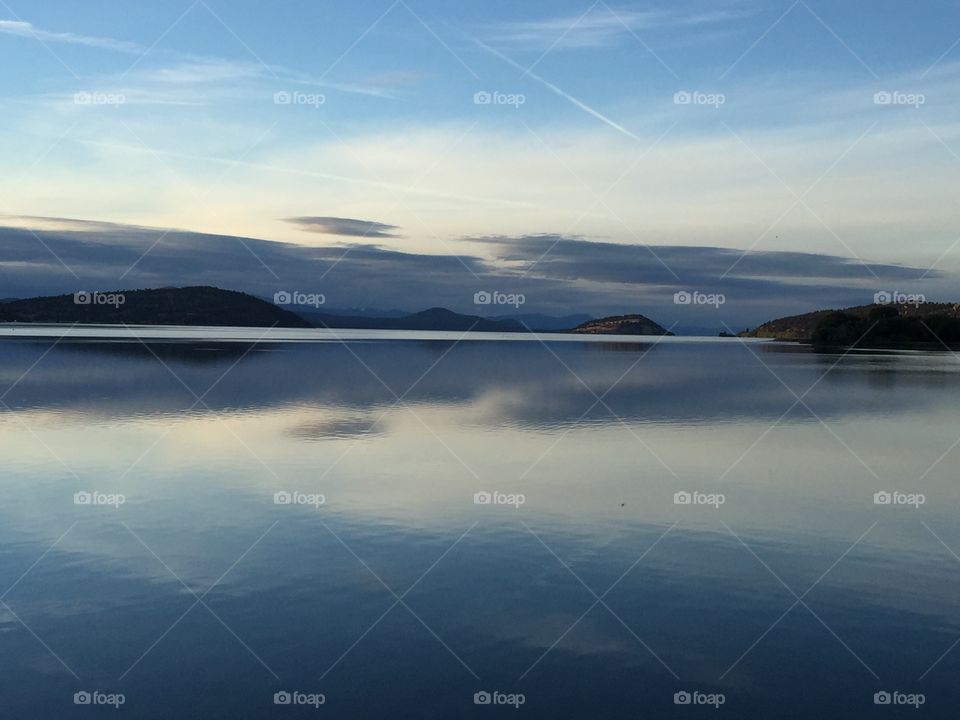 Lake at Klamath Falls at Dusk