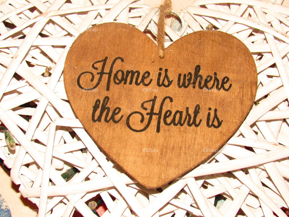 heart phrase. home sweet home
