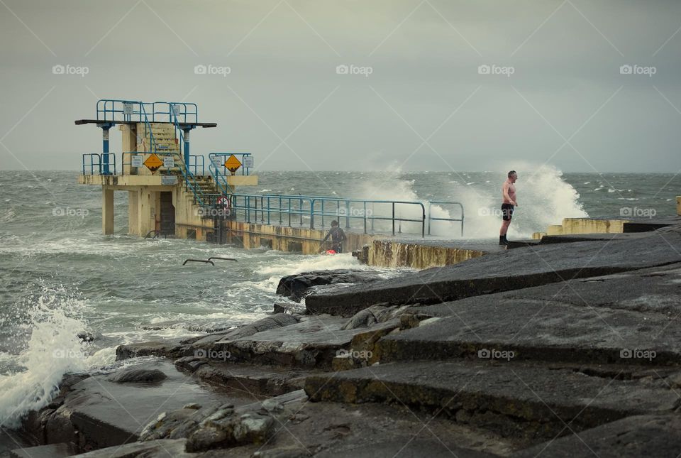 Storm at Blacrock, Salthill beach, Galway, Ireland