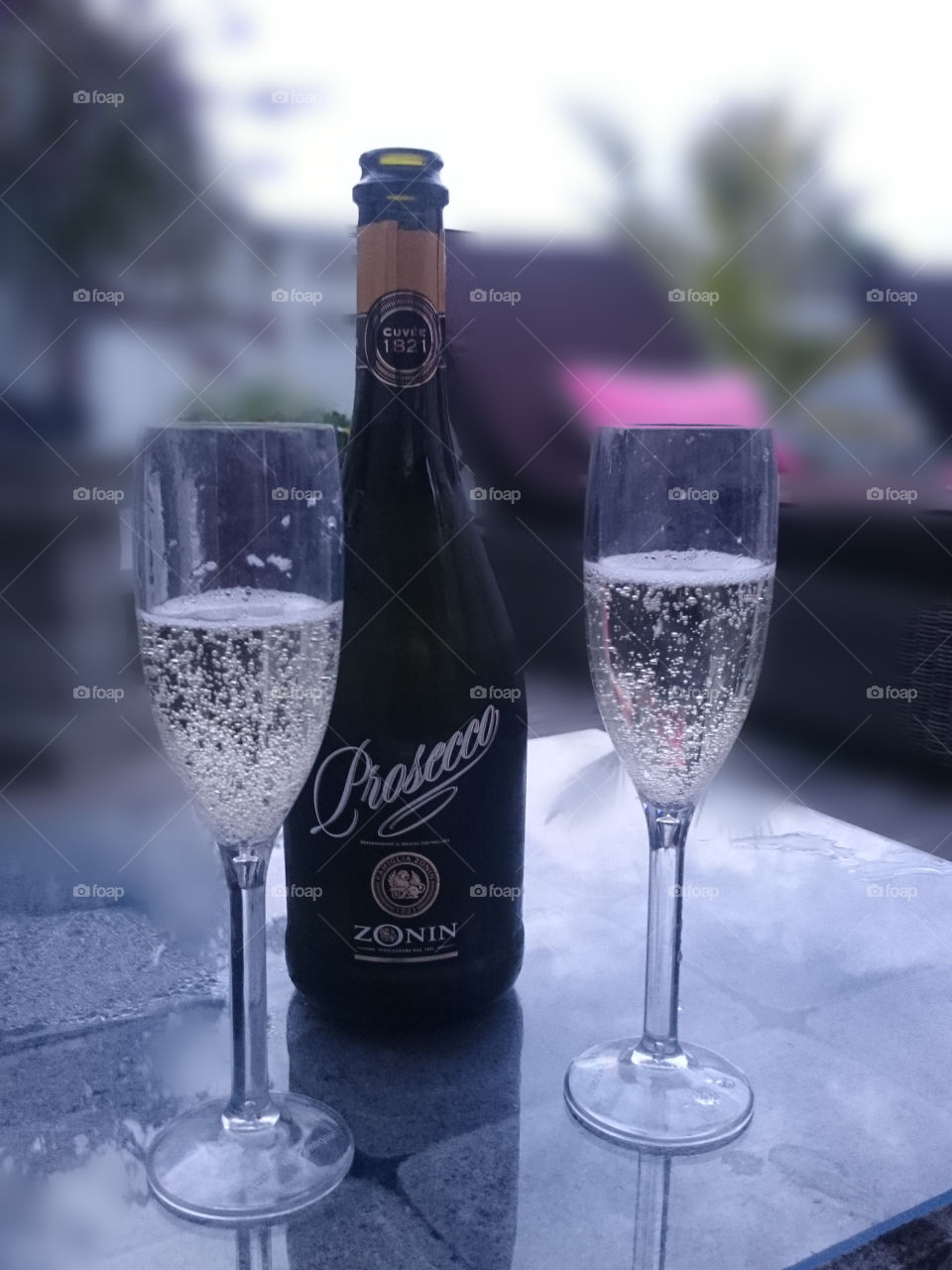 Summer evening. "Wine is bottled poetry " Robert Louis Stevenson