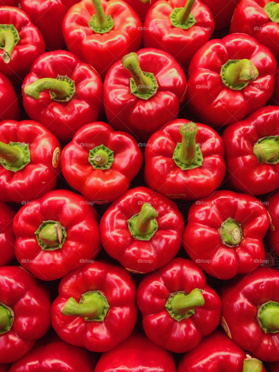Full frame of red bell pepper