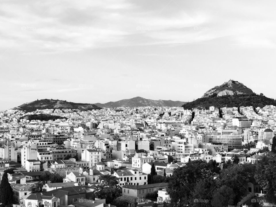 Athens black and white 