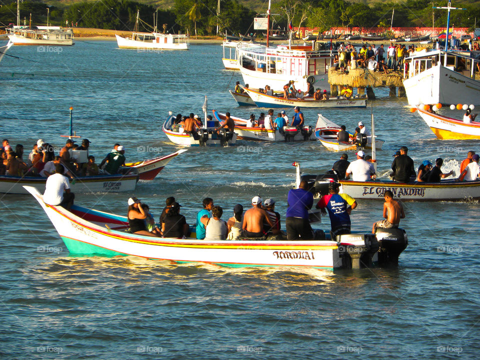 Paseo de pescadores en honor a la Virgen del Valle. Juan Griego, Isla de Margarita. Venezuela