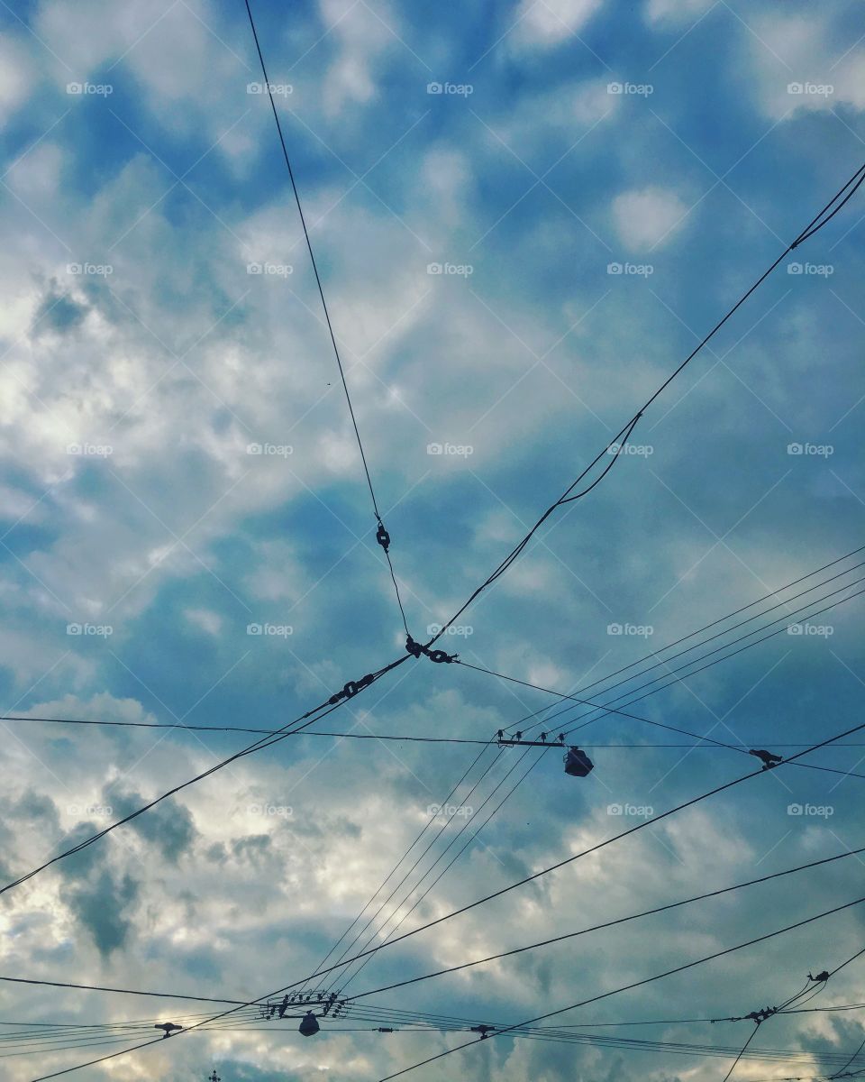 Sky, Wire, High, Electricity, Line