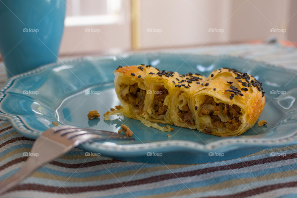 Ground meat filled pastry