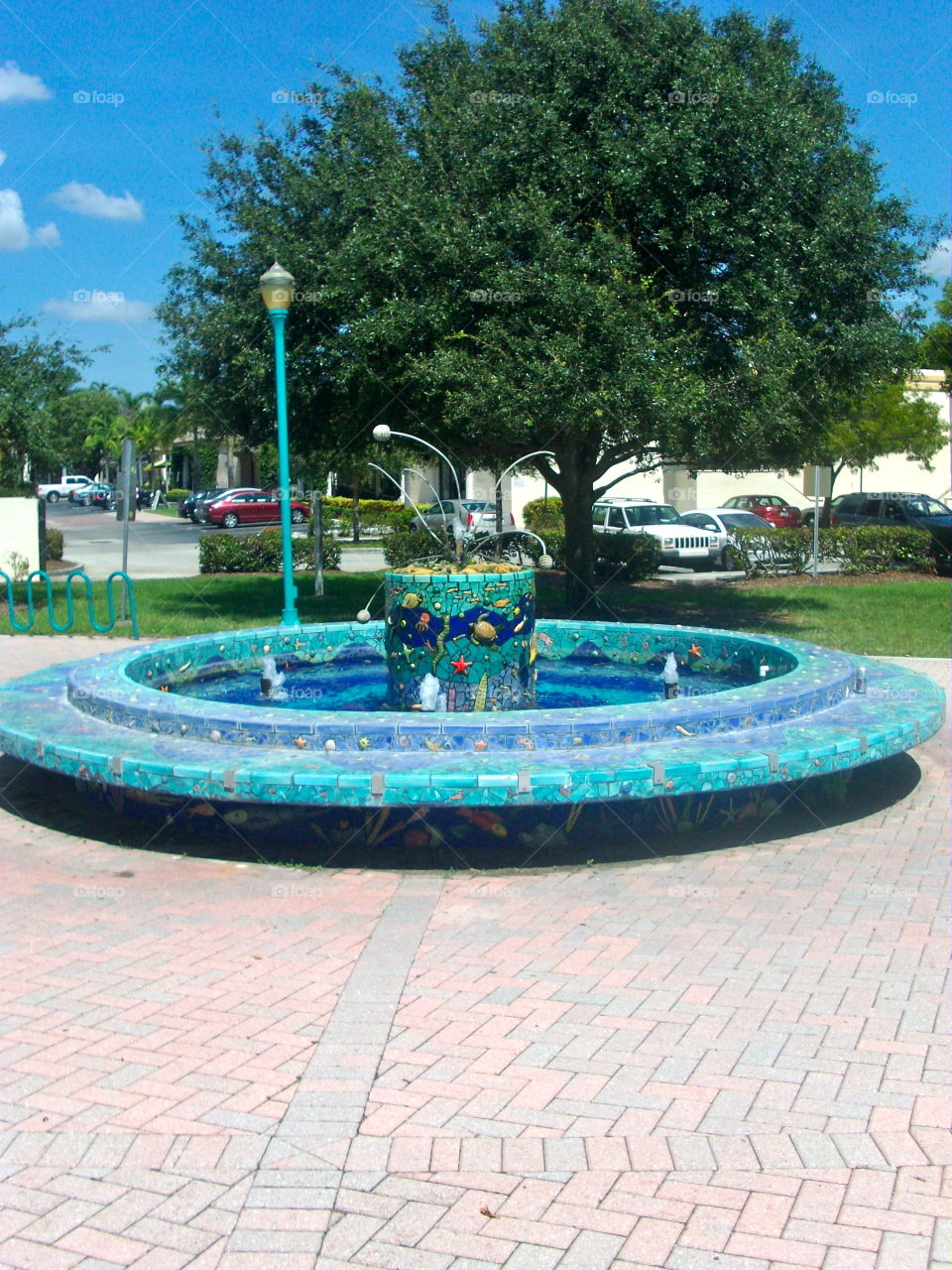 Fountain, Water, Park, No Person, Dug Out Pool