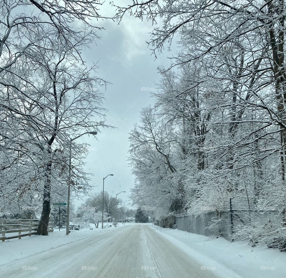 Snowy road 