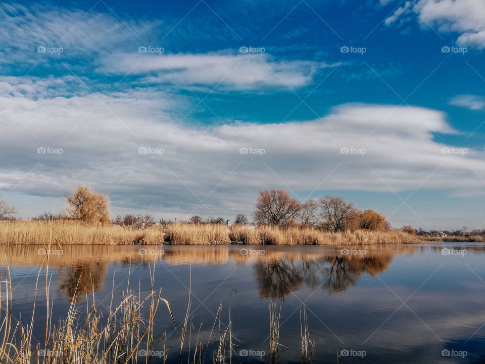 Blue sky and the world