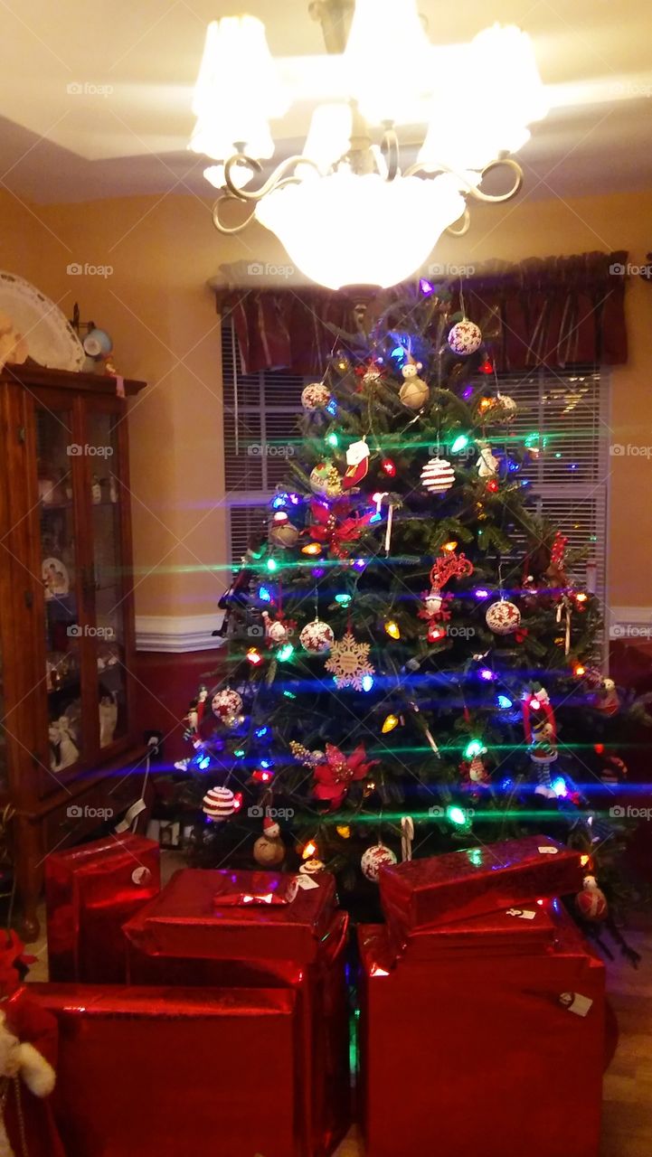 blurred Christmas tree