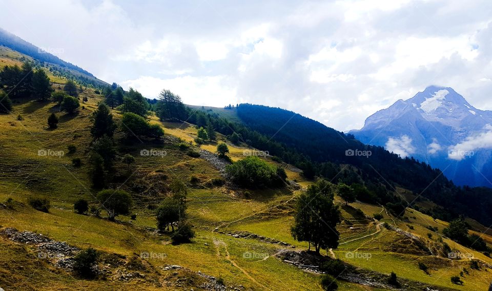 Landscape in Venosc in France