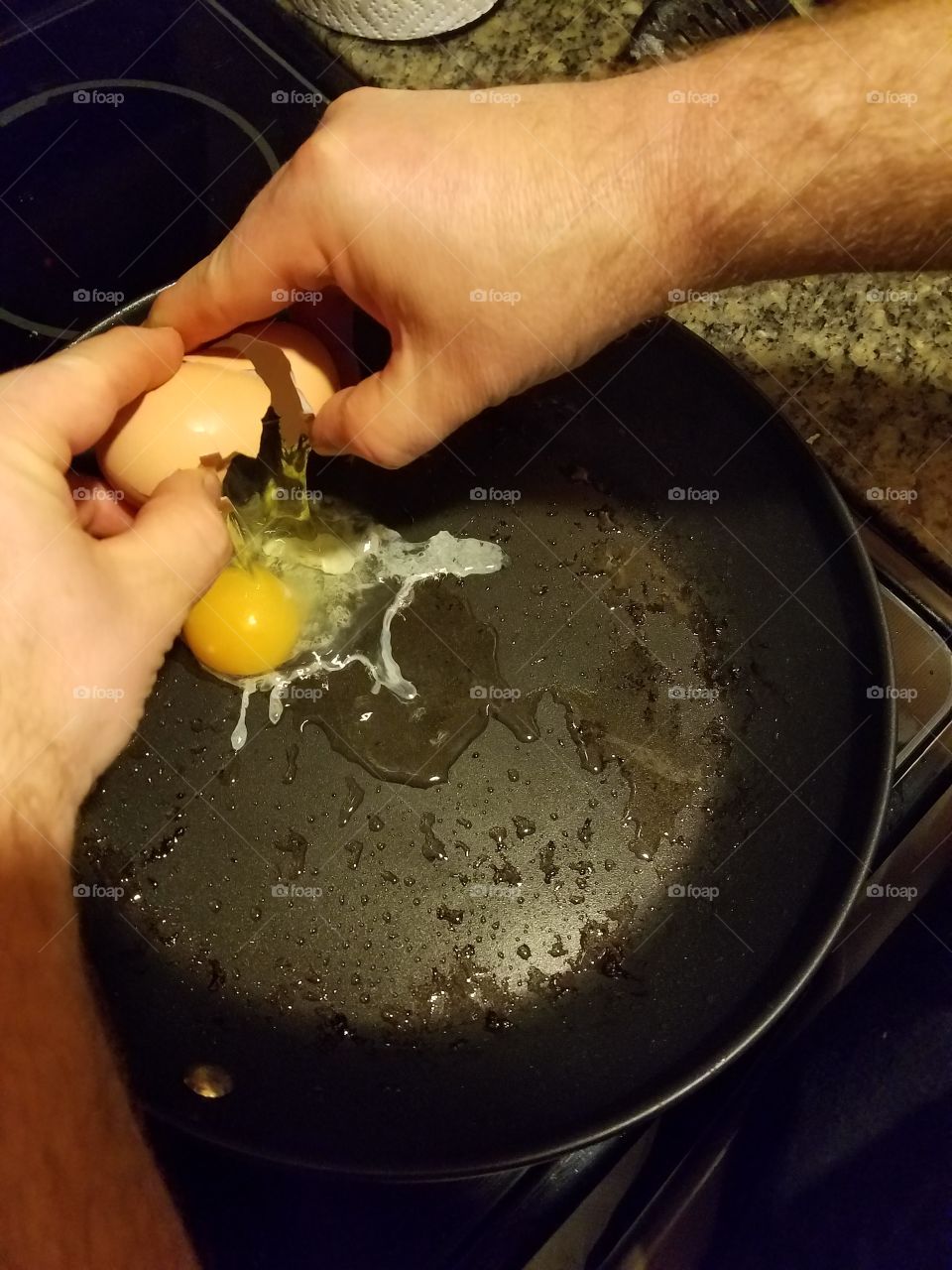 frying an egg