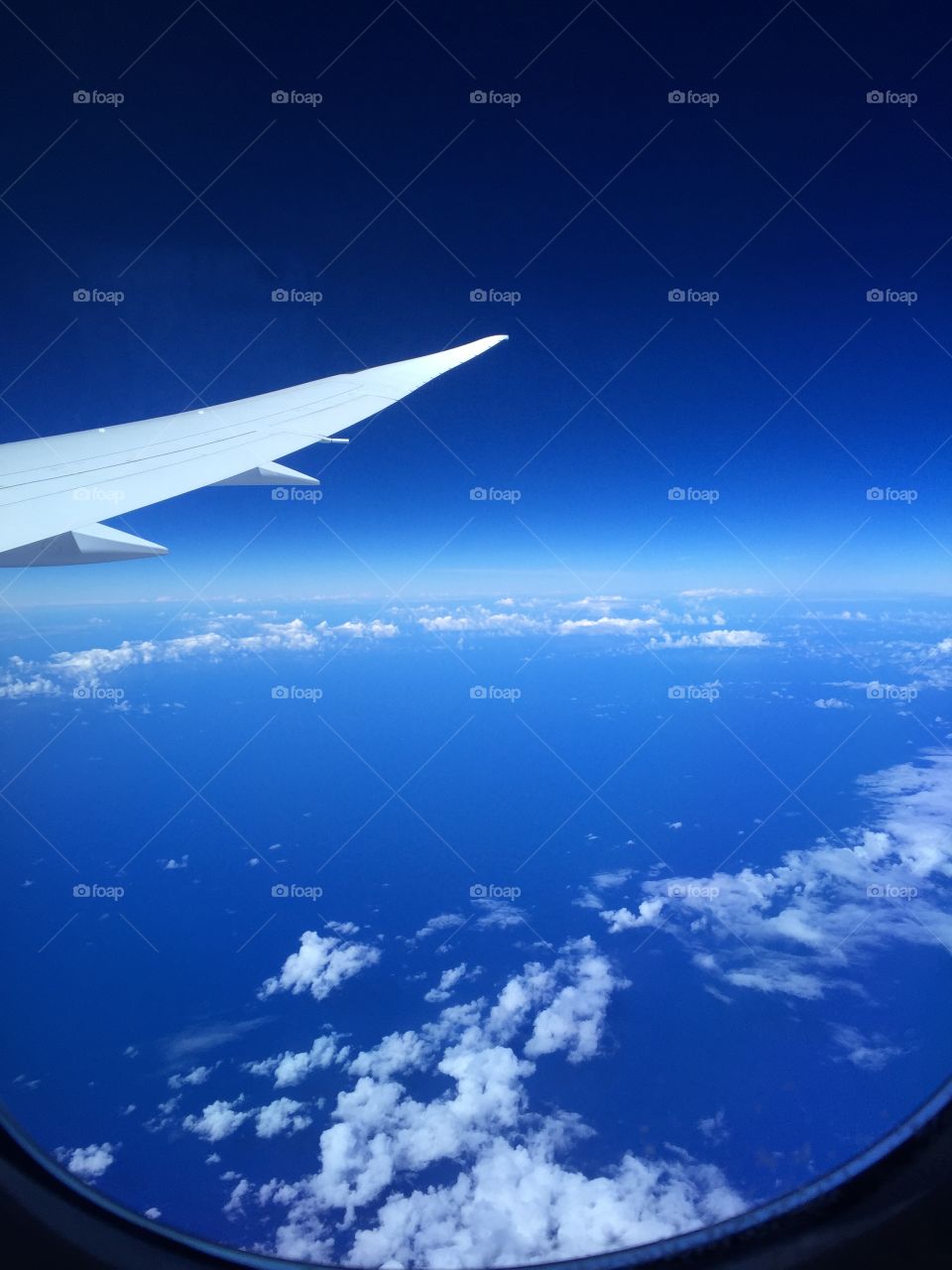 Blue skies and fluffy white clouds 