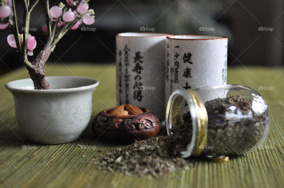 Chines herb in glass