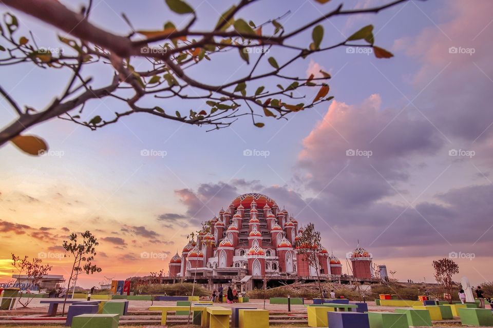 99 dome mosque in Makassar