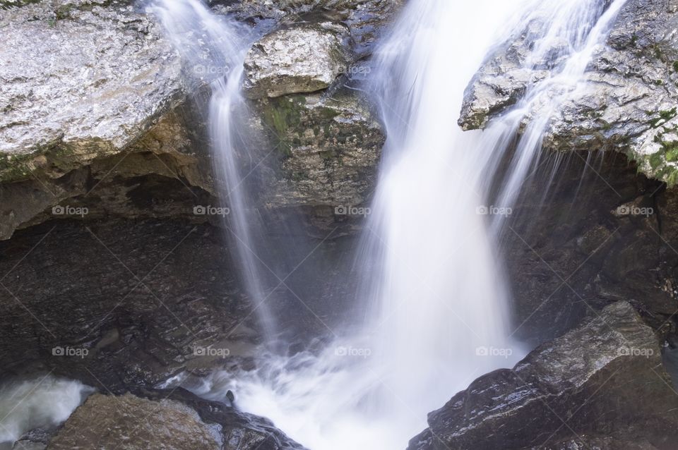 Beautiful waterfall, Martvili canyon in Georgia 