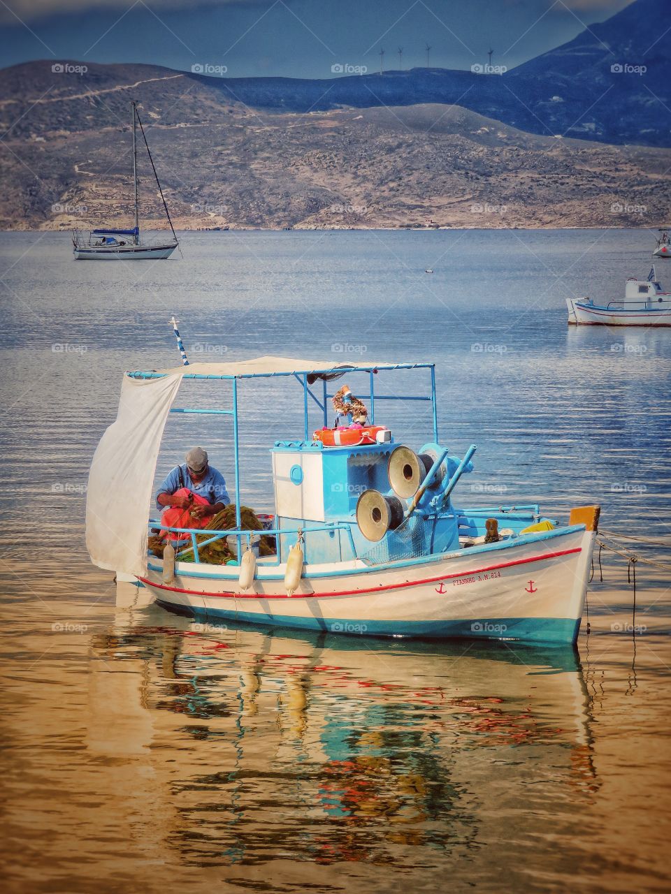 Greek fisherman Cyclades