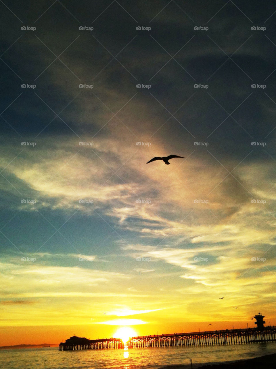 beach sky sunset clouds by analia