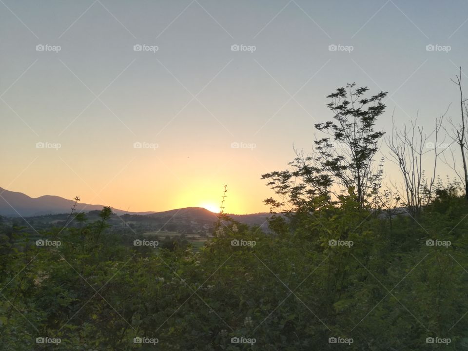 Sunset from the hill