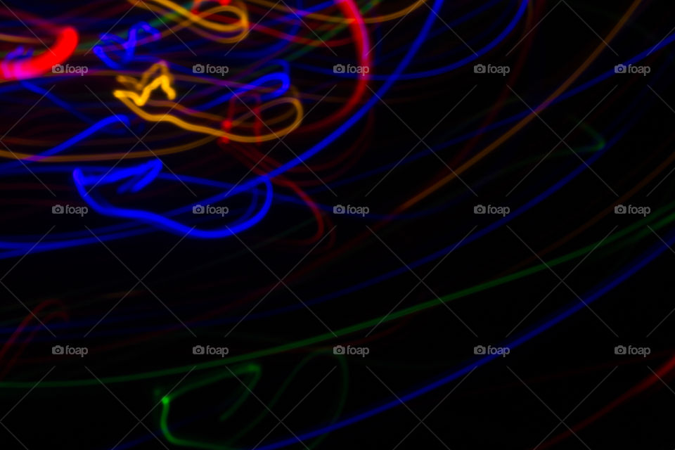 multicolored light streaks