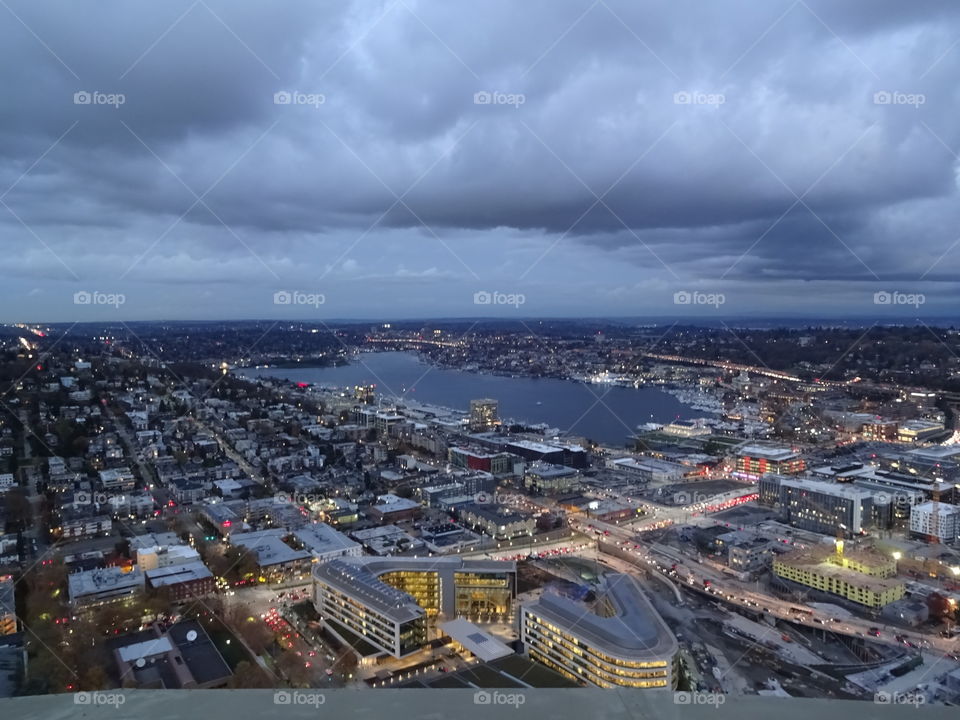 space needle top