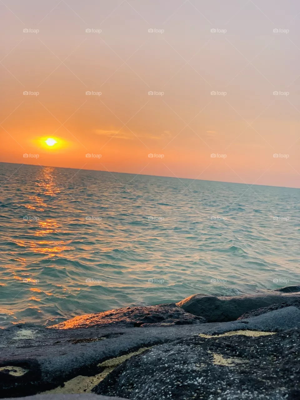 Sunset. 