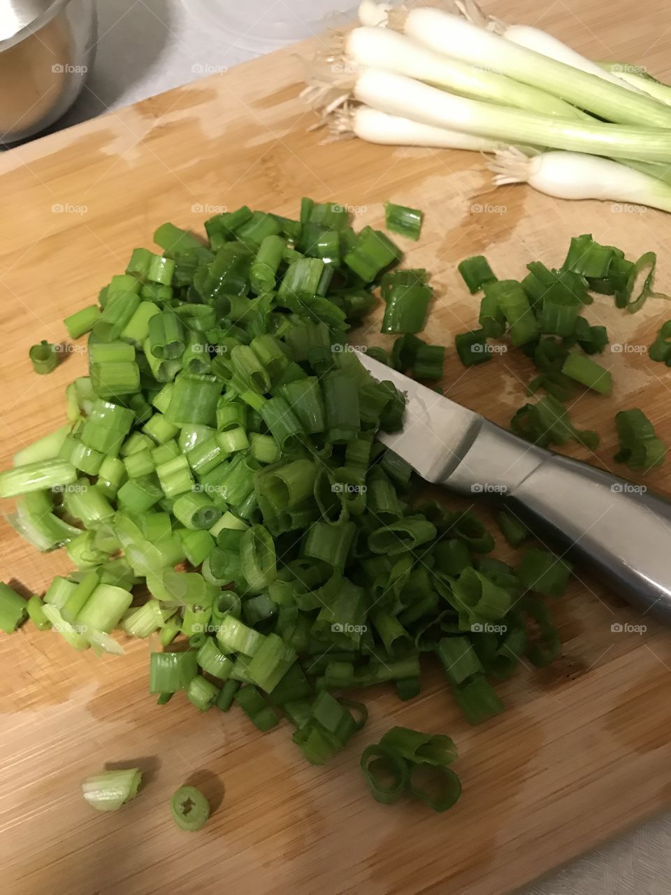 Green onions diced