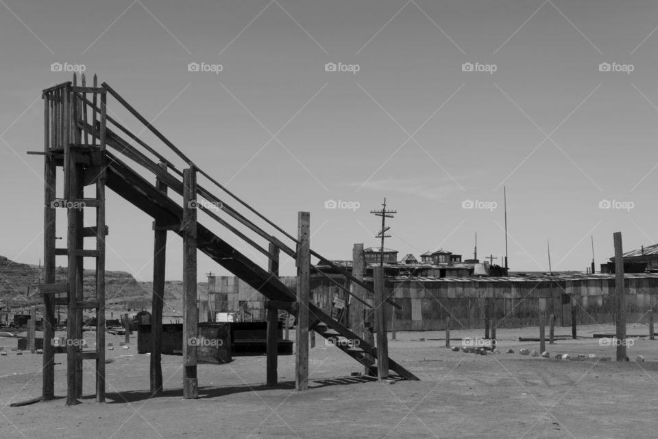 Ghost town in the Atacama Desert in Chile.