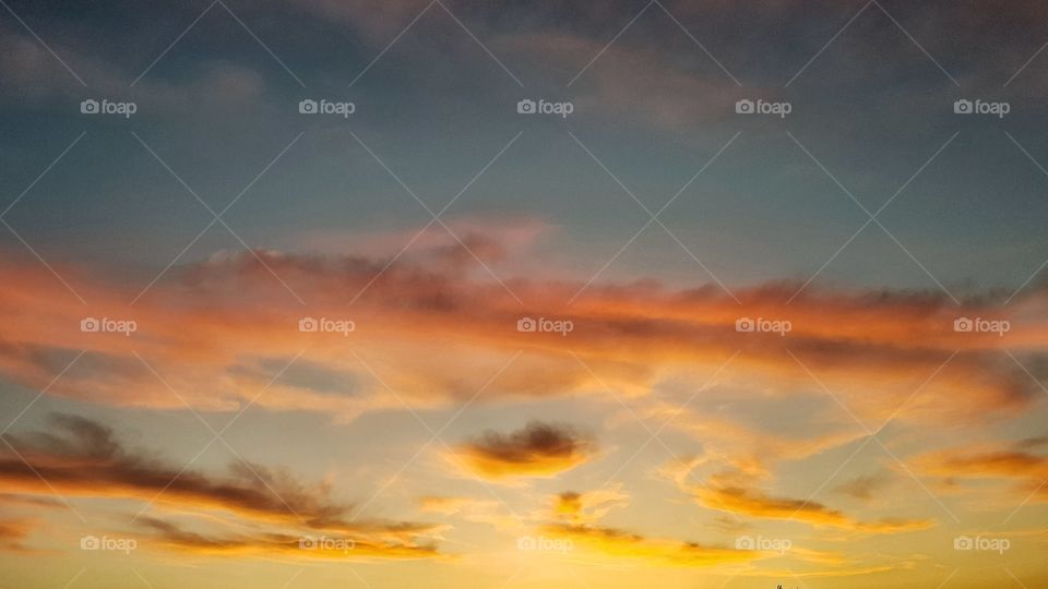 Awesome summer sunset in Cagliari