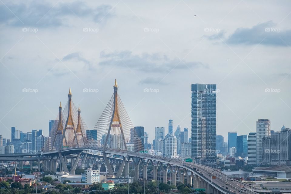 Beauty landmark bridge in Bangkok Thailand