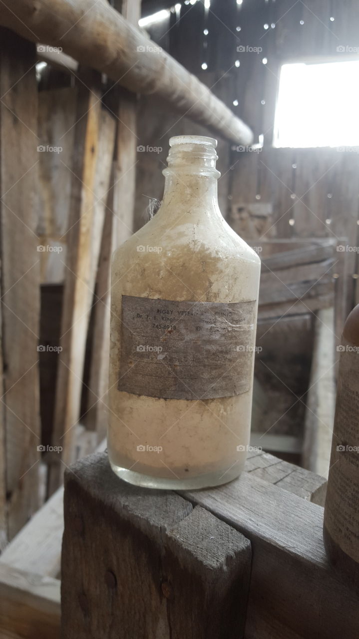 old glass bottle