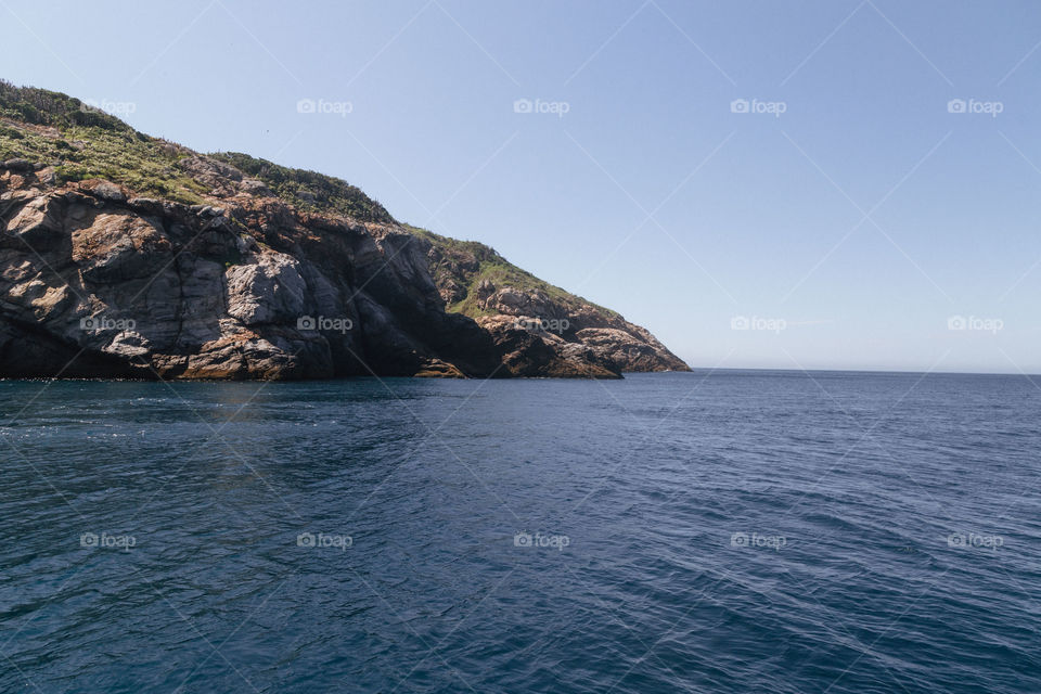 Praia com paisagem linda e fantástica no Brasil, na região do Lagos no Rio de Janeiro, em Arraial do Cabo