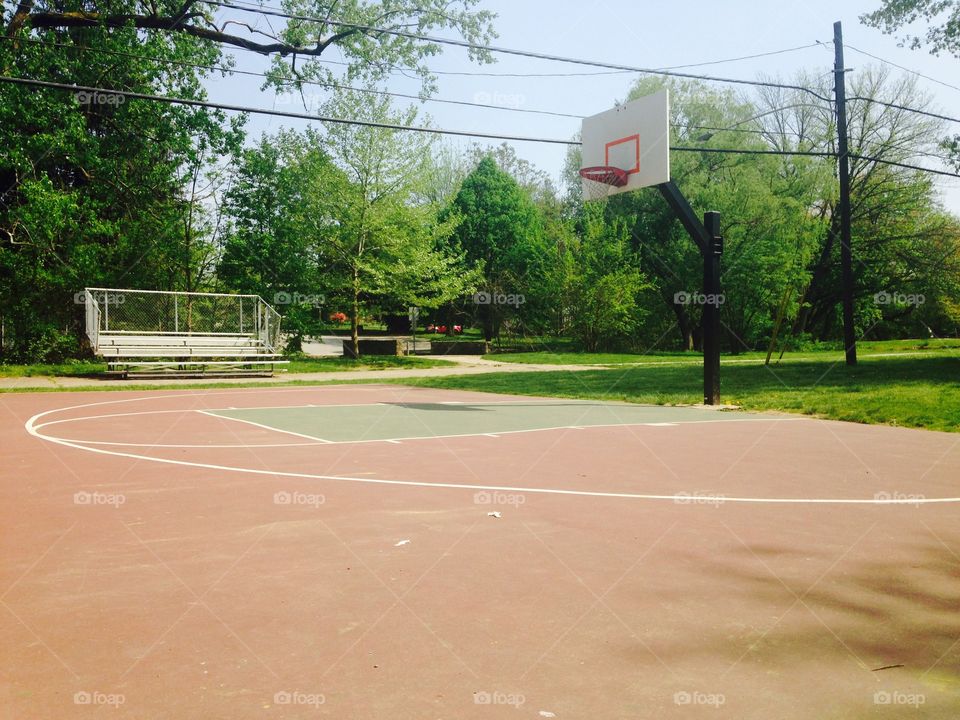 Outdoor basketball court 