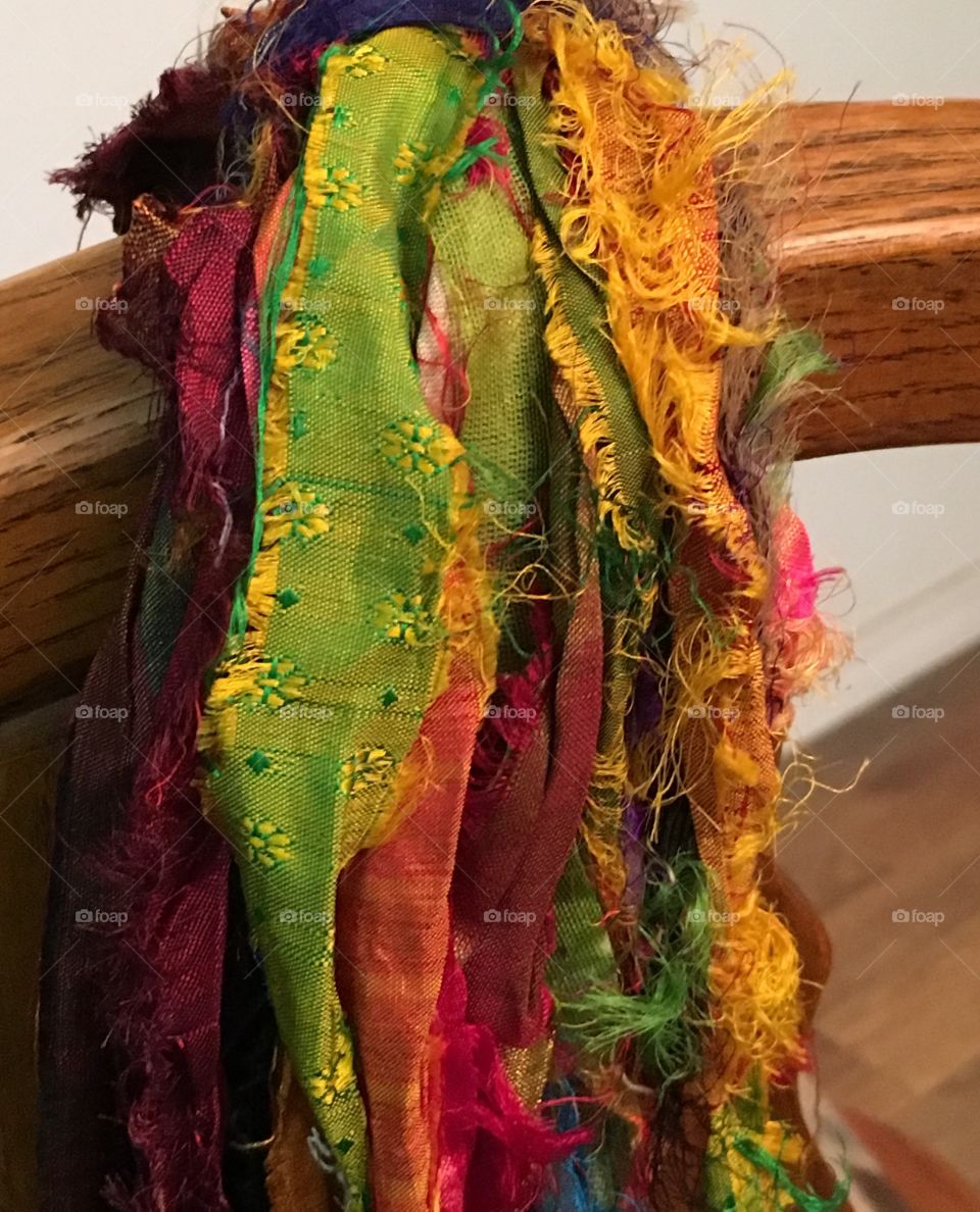 Sari silk ribbons