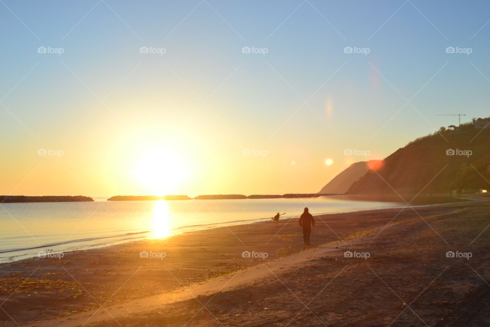 Sunrise in the beach