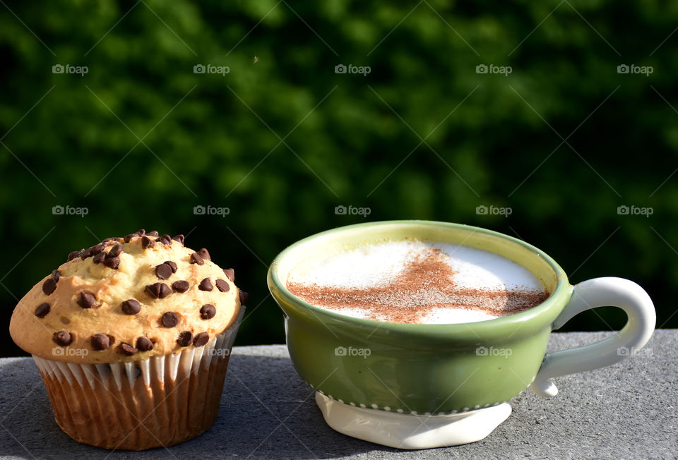 Coffee with cupcake