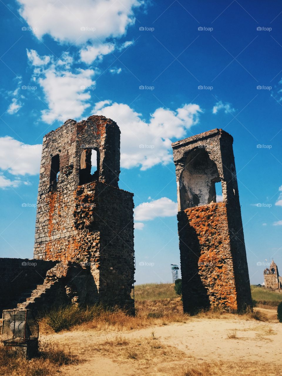 Ruins of a noble house In Montemor-o-Novo, Alentejo, Portugal. 