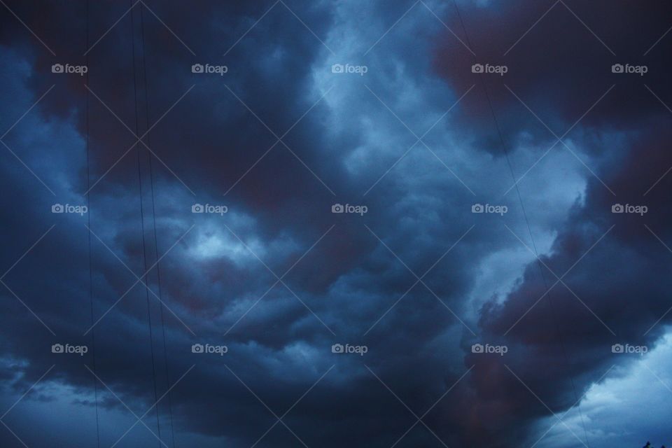 Low angle view of thunderstorm